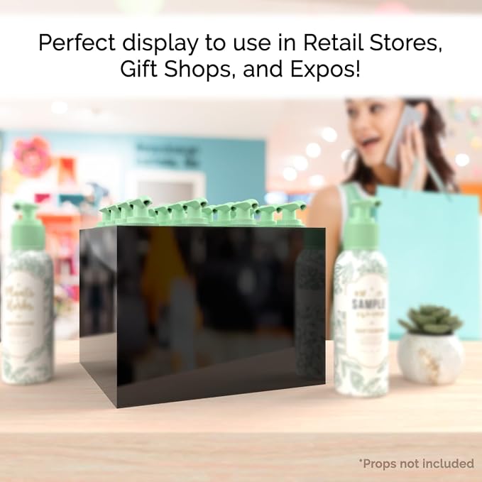 2 Pack Acrylic Box Display Riser 12 x 12 x 9 Inch Black Storage Caddy with One Open Side No Lid Retail Product Riser or Versatile Square Plexiglass Small Merchandise Bin by Marketing Holders