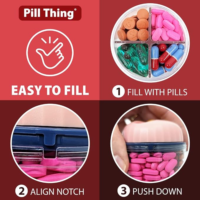 Mini Pill Dispenser Organizer Bottle, Daily Travel Medication Box with Secure Closure (Mini - Green)