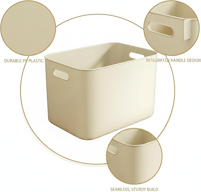 Dog Shaped Storage Bin with Lid and Handle, Decorative PP Plastic Organizer Box for Home, Office, and Craft Supplies