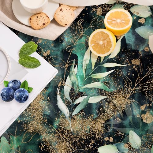 HAOKHOME Self Adhesive Shelf Liner and Drawer Liners Floral Contact Paper | Black Green Peel and Stick Kitchen Cabinets Cupboard Bathroom Dresser Drawers Wire Desk Classroom Removable 17.3in x 6.5ft