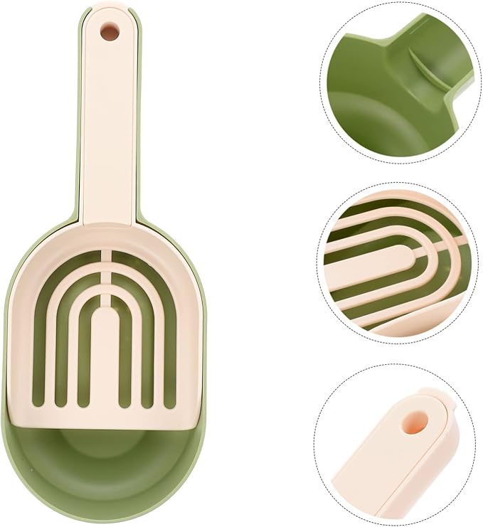 1 Set Cat Litter Shovel Cat Litter Picker Pet Litter Dustpan Cat Sand Shovel Portable Hamster Sifter Scoop Green Litter Scoop Pet Cleaning Scoop Cat Scooper Poo Cleaning Shovel Pp