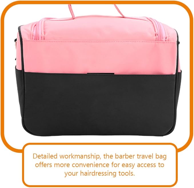 Portable Barber Travel Case Hair Tools Organizer Bag with Dividers Sturdy Oxford Cloth Material Large Capacity for Outdoor and Travel Use