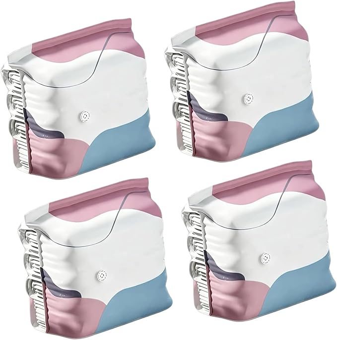 3D Vacuum Compression Storage Bags, Zipper Seal Space Saving Organizer for Clothes, Bedding, Closet & Moving