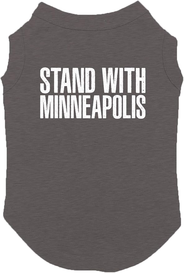 Stand with Minneapolis - Immigration Dog Shirt (Dark Gray, X-Large)