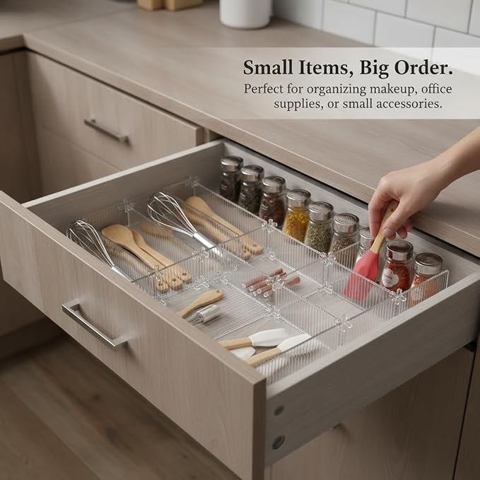 Drawer Divider Organizer, PET | Drawer Component, Drawer Separator, Drawer Arrangement, For Apartment Dwellers