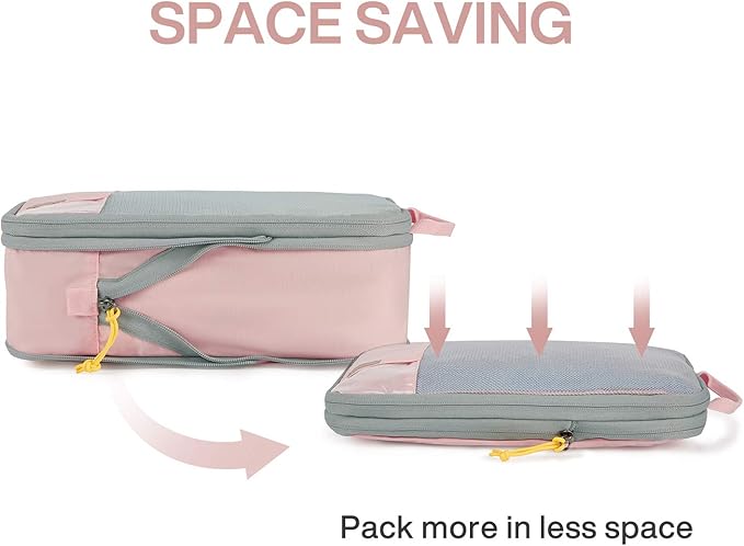 BAGSMART Compression Packing Cubes for Travel Essentials | 14 Set /6 Set /4 Set/2 Set, Lightweight, Durable