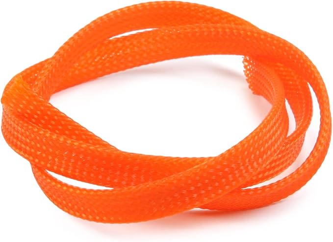 Jutagoss PET Expandable Braided Cable Sleeve, 1.64ft - 5/16 inch Orange Cable Management Sleeve, Wire Loom Tube Cord Protector for USB Cable, Power Cord, Audio Video and More, 1Pc