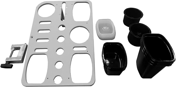 Dog Grooming Table Tray with Tool Holder, 2 Cup Holder, Cell Phone Holder