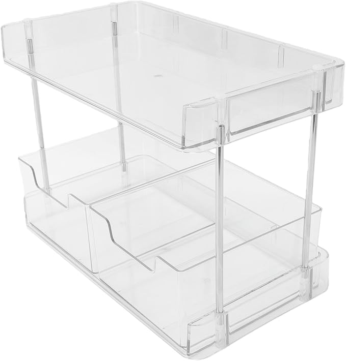 Tea Bag Organizer, PET 2 Tier Storage Drawer Coffee Pod Holder,