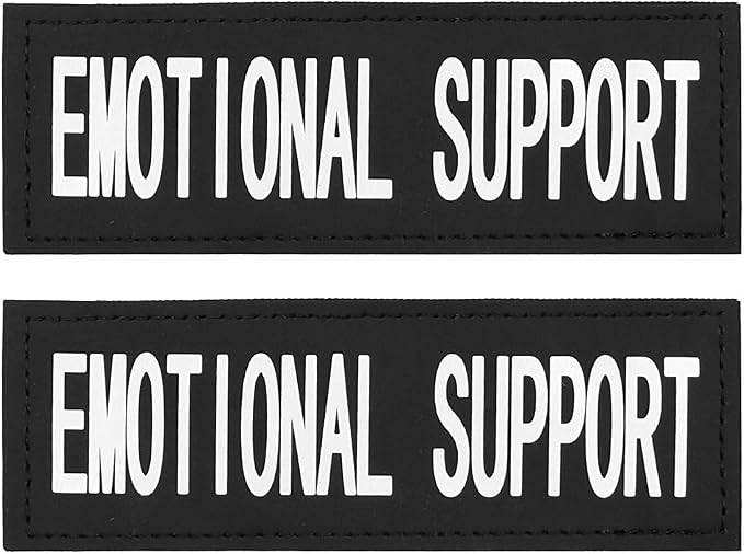 Fairwin Emotional Support Dog Patches, Reflective Removable Dog Tags for Service Vest Dog Harness