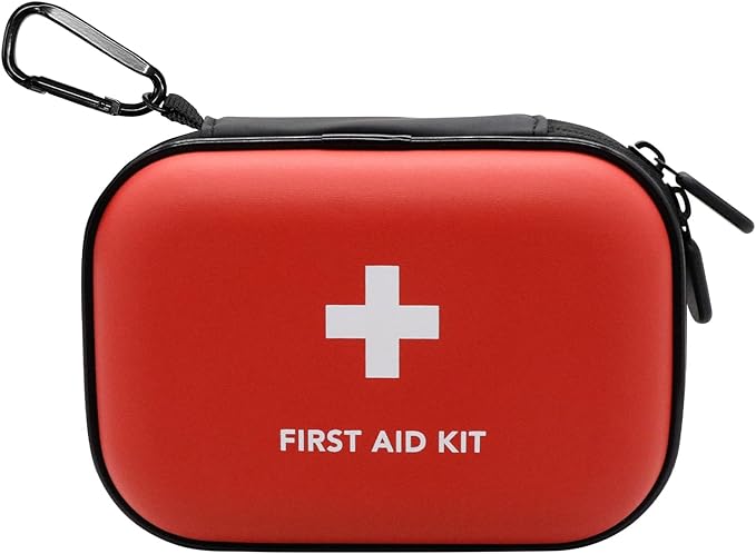Faylapa Home Car Empty First Aid Bag, 6.2x4.7x1.9 inches Camping Waterproof Case for Travel, Boat, Office, Sports, Hiking, Outdoor (Bag Only)