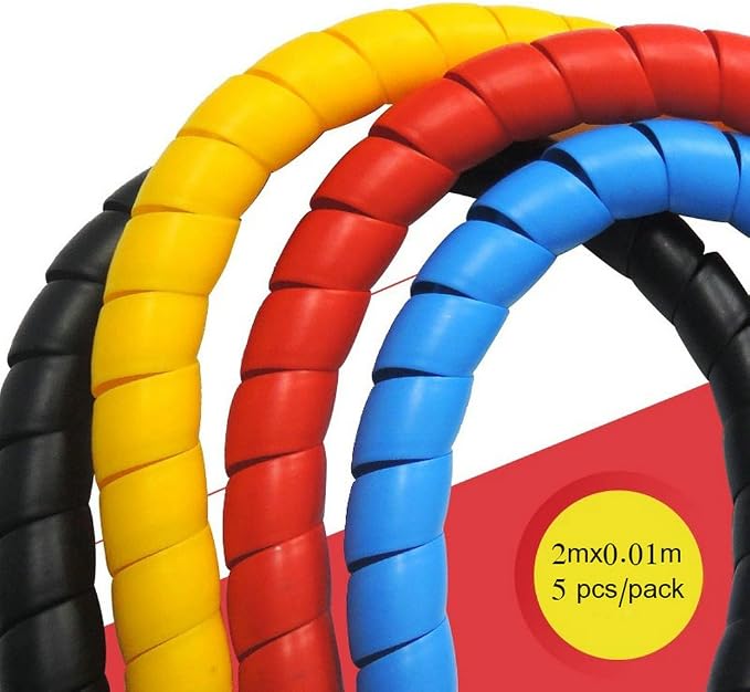 Dog and Cat Cord Protector 32.8ft Wire Protector Sleeve Covers for Cord Protects Your Pets from Chewing Through Insulated Cables 5 PCS/Pack 32.8ft in Total 10mm Width by FUNZON