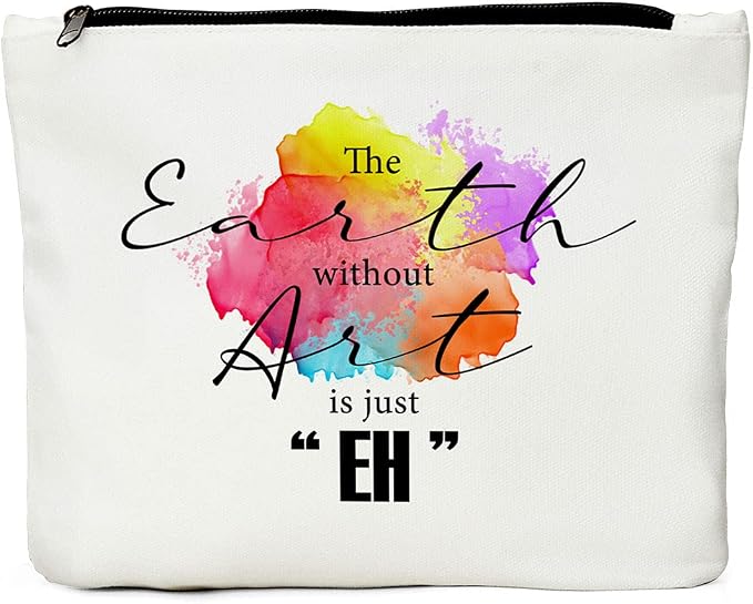 Artist Supplies Makeup Bag, Artists Gifts Cosmetic Bag Zipper Pouch | Art Teacher Appreciation Gifts, Christmas Birthday Gifts for Women Girls Sister Friends Painters Art Lovers Makeup Travel Bag