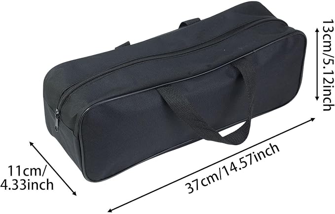 Vacuum Cleaner Bag Organizer Storage Case with Oxford Cloth Material Portable Carrying Handle Large Capacity Suitable for Car and Pet Hair Cleaning, Black