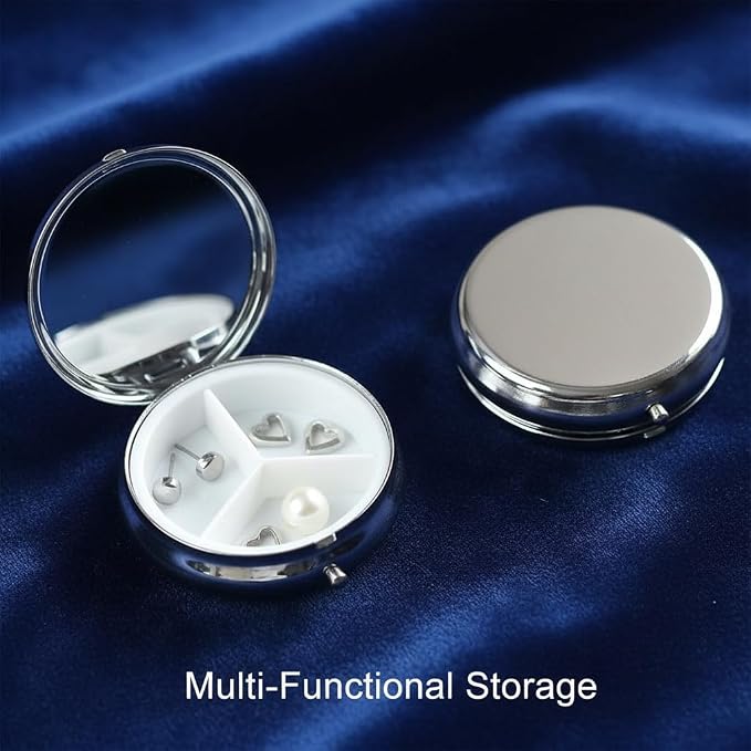 Golden Retriever Dog Small Box for Pill,3 Compartment Pill Case Travel Medicine,Portable Pocket or Purse Pill Organizer Container Holder Hold Vitamins, Medication, Fish Oil Supplements