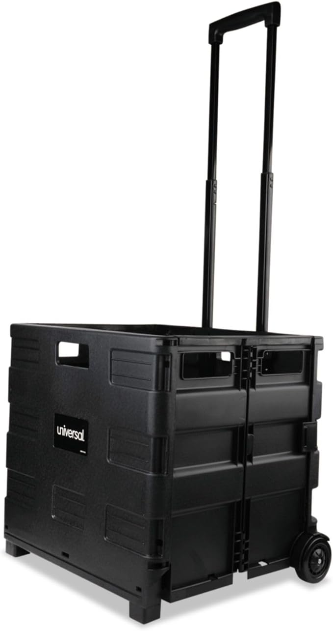 Universal Collapsible Mobile Storage Crate, 18.25" x 15" x 39.4", Black