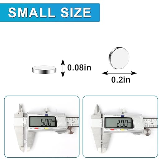BEST CHOICE MAGNETS 500 Pack Small Magnets, 5x2mm Refrigerator Magnets | Rare Earth Magnets 0.2x0.08 Inch Neodymium Magnets for Crafts, Whiteboard, Kitchen Cabinet