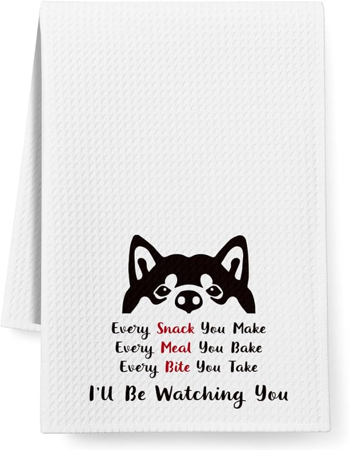 Funny Kitchen Towels Decor Gifts for Women Men Mom Dad Dog Lover Mom,Hand Towel Decor for Home Bathroom,Tea Towels Dish Towel Drying Cloth for Kitchen,Dog Mom's Birthday Gifts