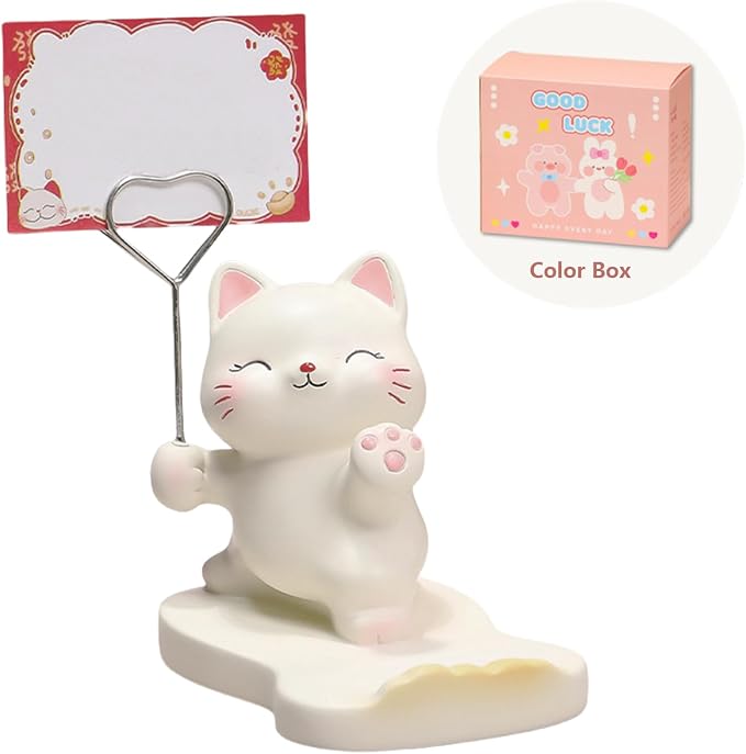 Cute Cat Phone Stand Cartoon Animal Pig Dog Phone Holder Desktop Phone Holder Stand Compatible with All Phones Cute Animal Desk Ornament