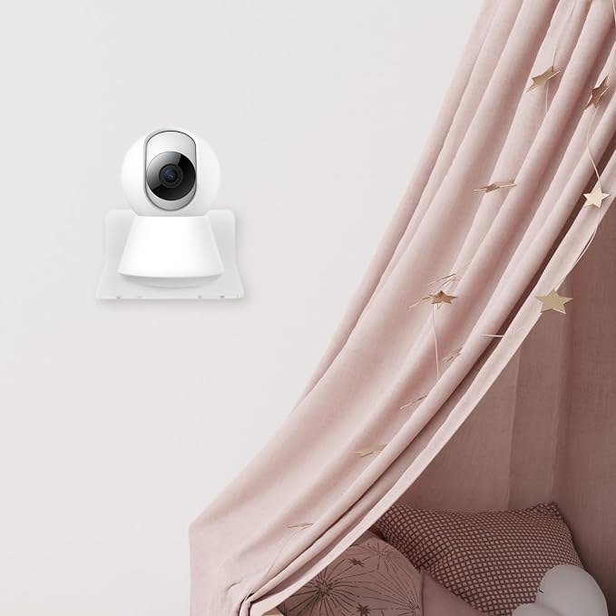 HOMSFOU 3pcs Monitor Wall Bracket Security Camera Holder for Crib Nursery Floating Shelf for IP Cameras and Speakers
