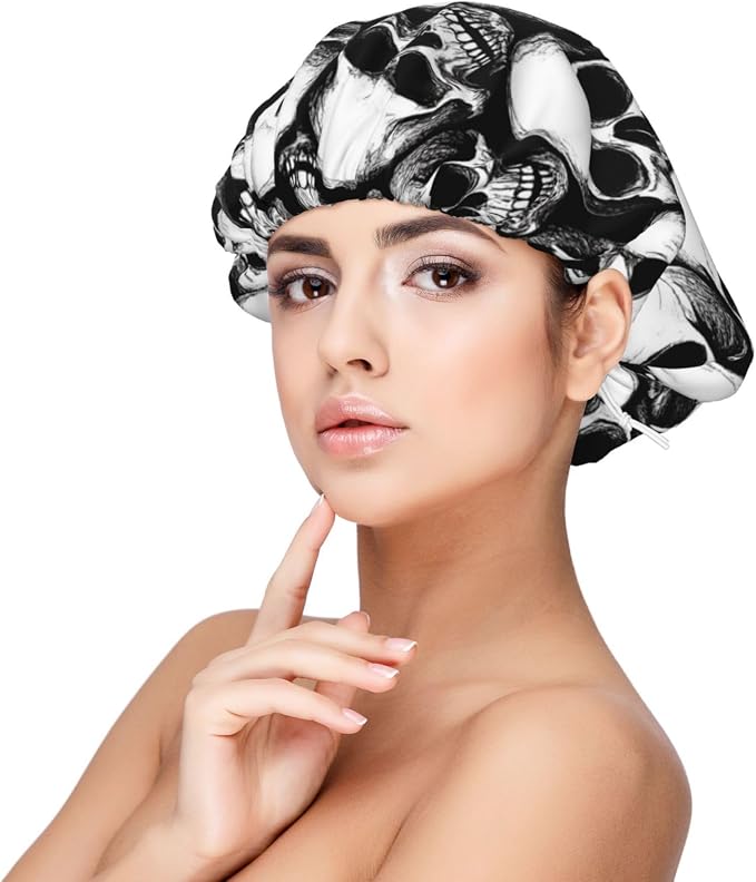 Adjustable Silk Satin Night Cap Women's Men's Sleep Cap