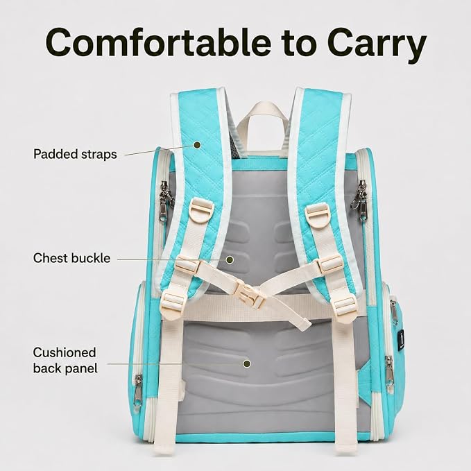 Cat Backpack Carrier for Small Dogs and Medium cat Puppy Kitten Bunny Pet Carrier Backpack Collapsible with Fully Ventilated Mesh with Safety Leash (LightGreen, 12.9" L x 10.62" W x 15.5" H - M)