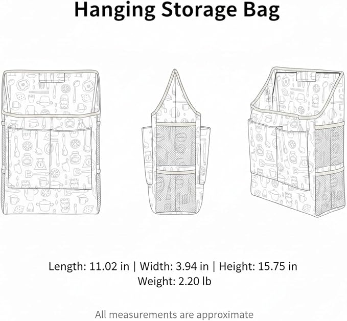 1 Pack Hanging Pet Fence Organizer, Vertical Mesh Storage Bag for Playpen Accessories, Polyester Supply and Toy Holder