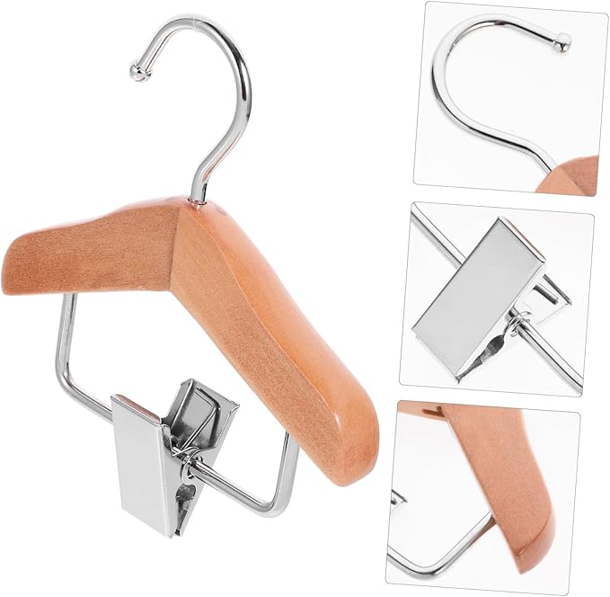 Pet Clothes Hanger Wooden Dog Clothing Rack Clip Lightweight and Portable Apparel Display for Dogs and Cats for Indoor and Outdoor Use