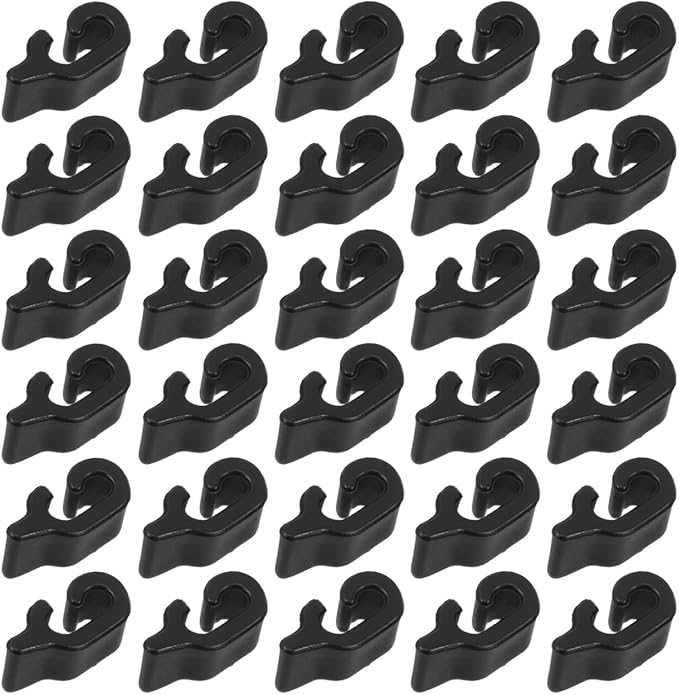 Unomor 40pcs Crate Door Buckles Heavy Duty Wire Clips for Pet Enclosures Cat Dog Rabbit Secure Latches Easy to Assemble Black