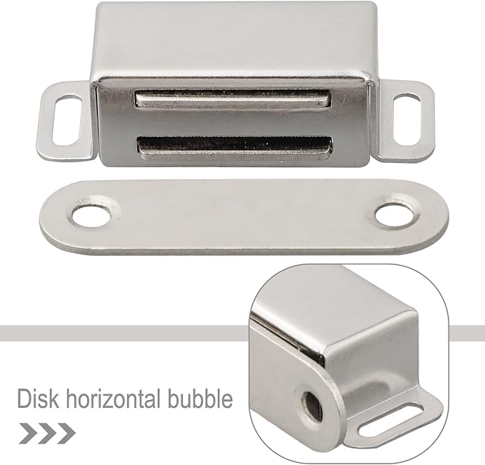 304 Stainless Steel Magnetic Cabinet Latch with 40kg Pull Force, Door Catch for Kitchen Bathroom and RV Use(S)
