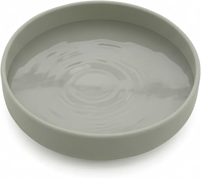 Should We Go? Dog Water Bowl - The Perfect Dish No-Spill, Less Mess Non-Tippable Water & Food Bowl, Pure Silicone with Suction Cup, Fits 2 Cups 6” Across x 1.25” Tall, Ideal for All Pets, Small-Sage