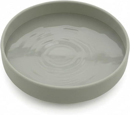 Should We Go? Dog Water Bowl - The Perfect Dish No-Spill, Less Mess Non-Tippable Water & Food Bowl, Pure Silicone with Suction Cup, Fits 2 Cups 6” Across x 1.25” Tall, Ideal for All Pets, Small-Sage