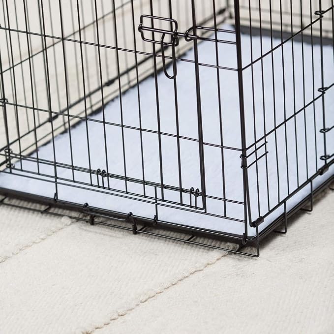 Precision Pet Two-Door Provalue Wire Dog Crate, 36in, for Pets 50-70lbs | ProValue Crate with 5 Point Locking System, Removable Pan and Divider Panel, Rust Resistant Electro Coat Finish