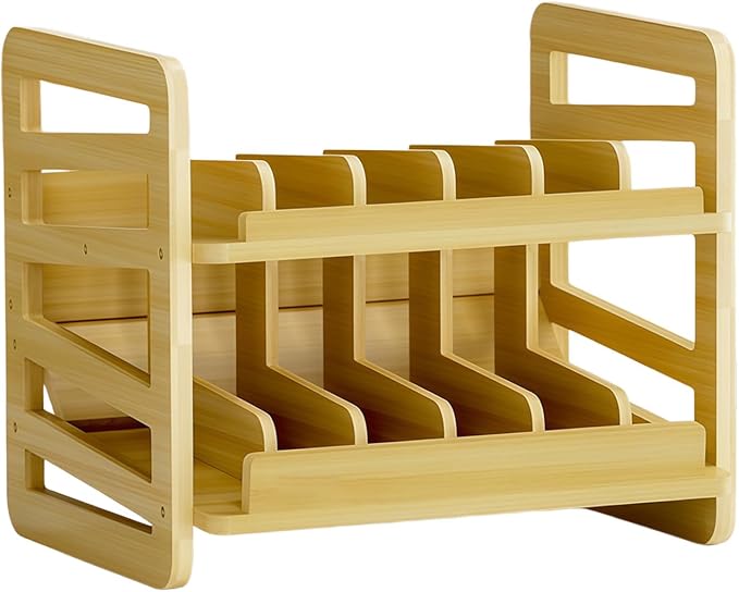 Portable Double Tiers Cats Food Storage Rack Rolling Lid Protects Against Humidity Double Layer Puss Food Container