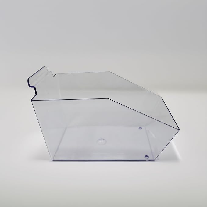 Clear Slatwall Bins, Medium Bin 6" L x 5.5" H x 9.5" D - 10 Pack