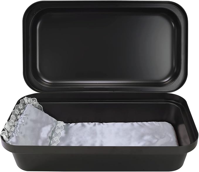 Pet Memory Shop Classic Pet Casket for Dogs & Cats – Small, Black/Silver