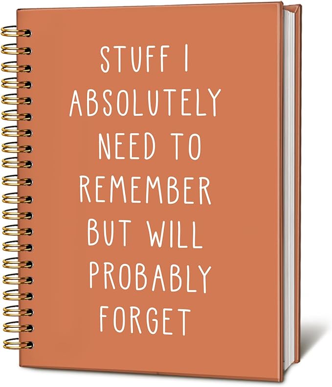 LIANGW Funny Orange Notebooks for Work, Coworker Office Gifts for Women | Funny Work Gifts for Coworkers & Boss, Fun Spiral Notebooks Journals for Writing, Funny Office Supplies 5.5x8.3 Inch