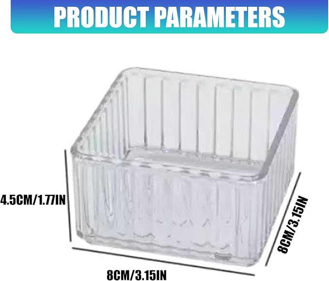 4Pcs Clear Drawer Organiser Tray Set Vanity Drawer Dividers Dresser Drawers Storage Bin for Makeup Tool Kitchen Utensil Stackable Desktop Planner
