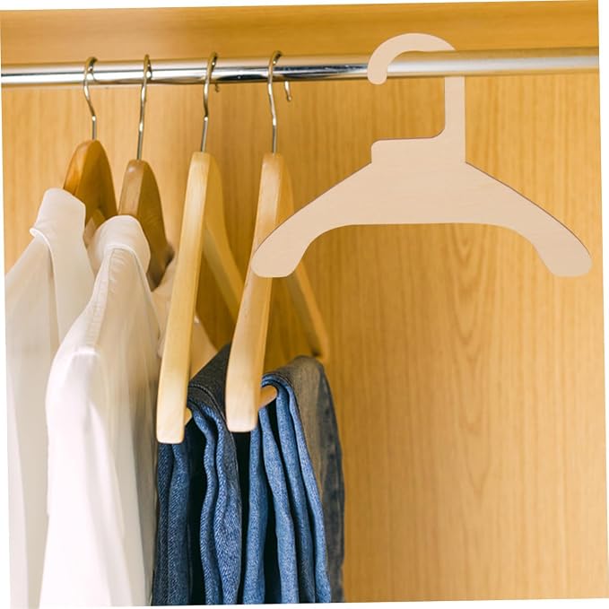 STOBAZA 10Pcs Wooden Pet Clothes Hangers Small Dog and Cat Clothing Hanger Solid Wood Sturdy Closet Organizer for Puppy Apparel Storage