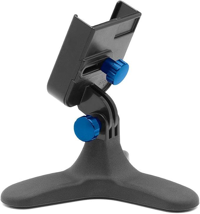 WeatherTech DeskFone - Universal Desktop Cell Phone Holder (Royal Blue Metal Knobs)