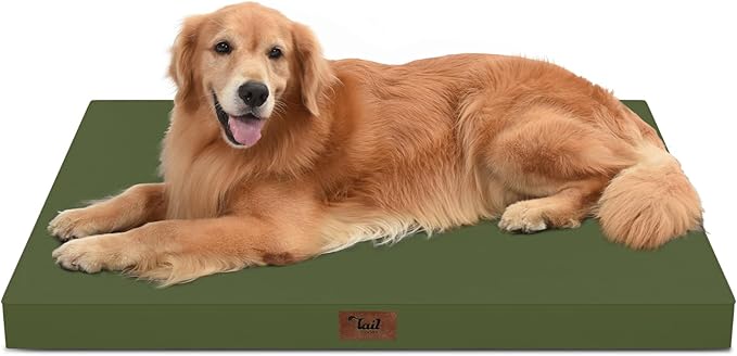 Waterproof Orthopedic Outdoor Dog Bed XL for Extra Large Dogs | Egg Crate Foam for Joint Support, TPU Waterproof Layer, Machine Washable 1680D Oxford Cover, 44 x 32 Inch, Up to 90 lbs