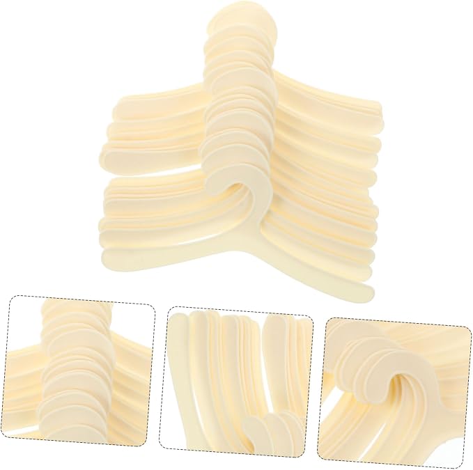 Hemobllo 20pcs Pet Clothing Hangers Plastic Dog Apparel Hanger Rack Puppy Apparel Storage