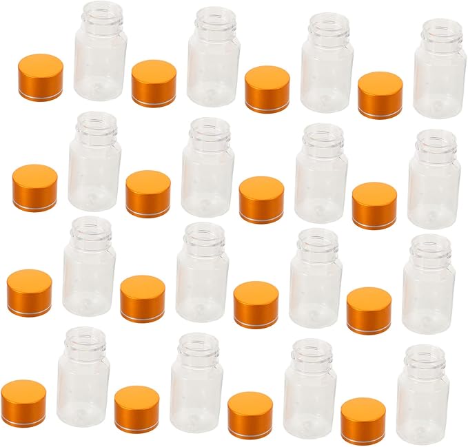 20pcs 30ml Plastic Pill Bottles with Airtight Lids for Medication and Pills, Multipurpose Medicine Storage Organizer, Leakproof Pet Containers for Travel and DIY Powder Storage
