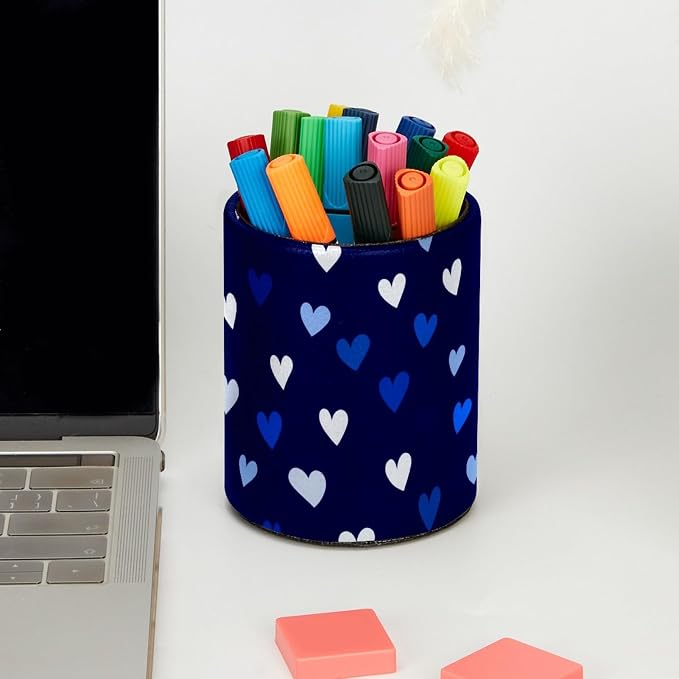 Love Heart Pen Holder, Pencil Cup Marker Brush Holder Desk Storage Case, Desktop Organizer for School Office Home Supplies
