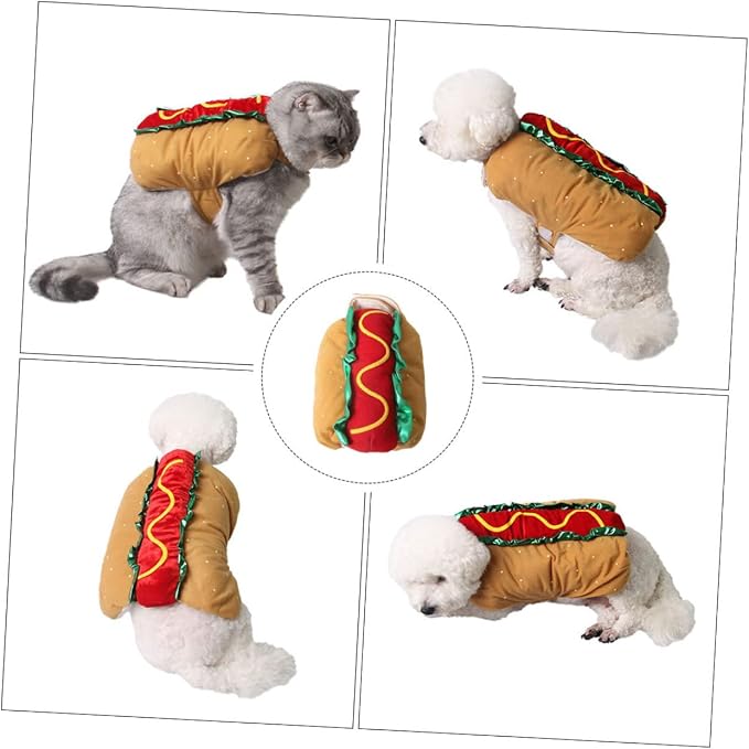 LIOOBO Folding Pet Christmas Garment for Cats Dogs Warm Holiday Costume and Photography Prop Easy Wear and Storage Soft Festival Outfit for Party and Decor