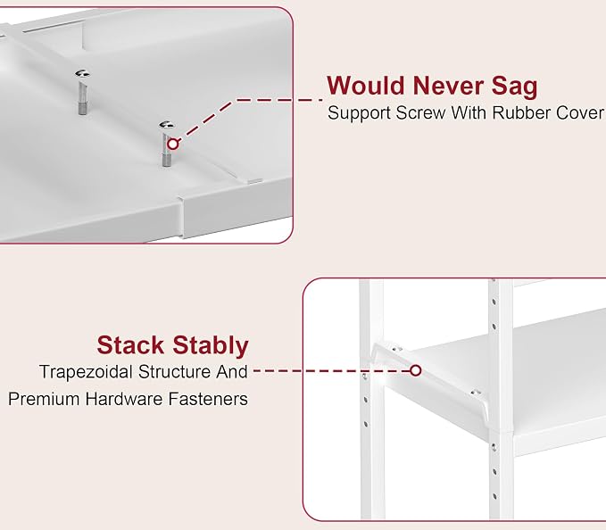 X-cosrack 12" Wide 100LBS Loading-Bearing Heavy Duty Kitchen Storage Shelf, Expandable Cabinet Shelf Organizer, Stackable Adjustable Storage Shelves for Kitchen Cabinet Cupboard Pantry Counter
