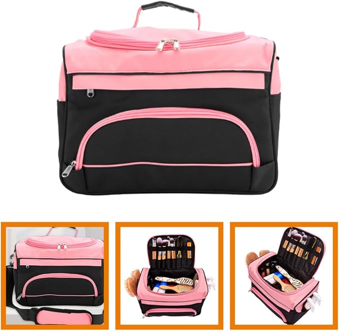 Portable Barber Travel Case Hair Tools Organizer Bag with Dividers Sturdy Oxford Cloth Material Large Capacity for Outdoor and Travel Use