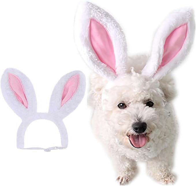 Dog Rabbit Bunny Ear Headband Headwear,Halloween Easter Cat Bunny Costume Outfits for Pet Hair Accessories (Small)