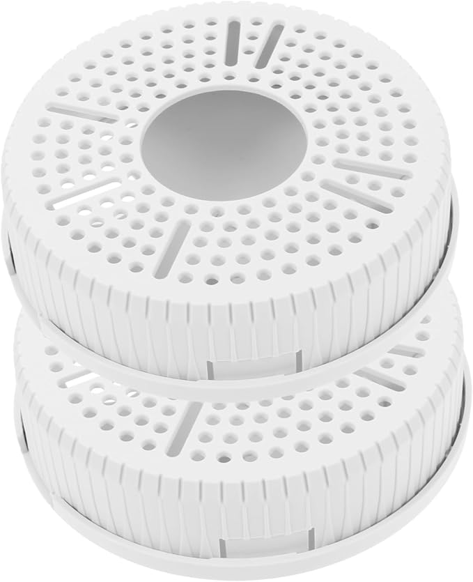 LIFKOME 2Pcs Ceiling Storage Box for Webcam and Security Camera Dome-Shaped Cable Management Holder for Monitor Router Speakers Easy Installation Plastic Material