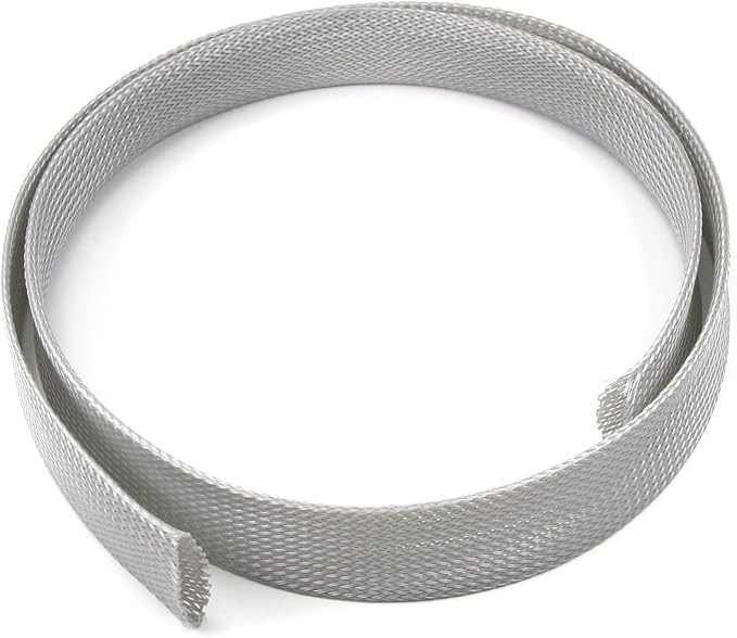 Jutagoss PET Expandable Braided Cable Sleeve, 3.28ft - 1.18 inch Gray Cable Management Sleeve, Wire Loom Tube Cord Protector for USB Cable, Power Cord, Audio Video and More, 1Pc